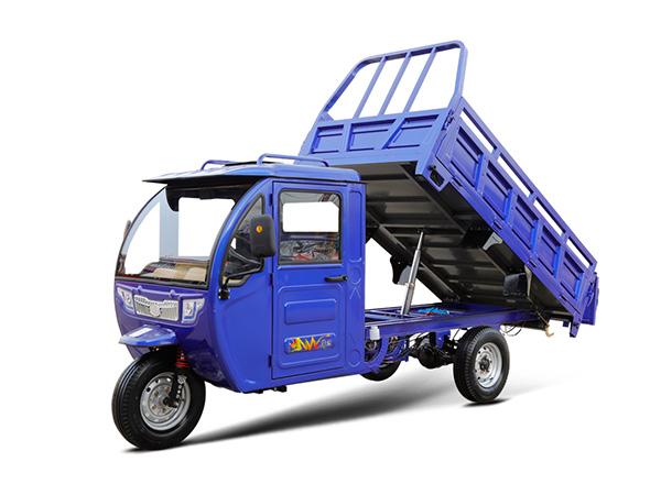 Electric Cargo Tricycle with Cab and Tipper