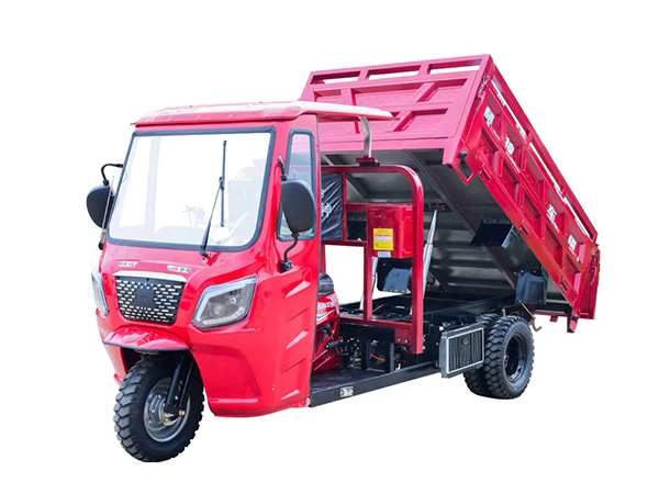 Half-Cab 5-Wheel Gasoline Cargo Tricycle